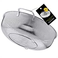 Los mejores  - BasicForm Talla Grande Colador microperforado con mango y base de acero inoxidable 28.5cm